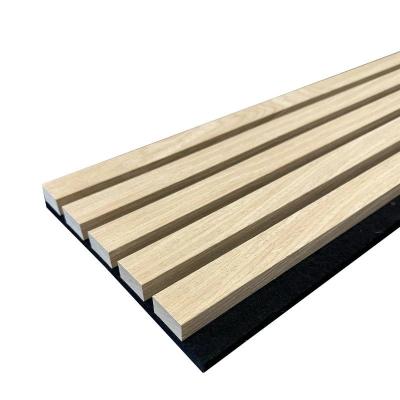 China Music Studio Equipment Wall Tiles Panel Wallboard MDF Soundproof Wood Slat Wall Panels Veneer Acoustic Panels for sale