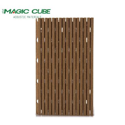 China Stylish Decorative MDF Auditorium Sound Natural Indoor grooved mdf panel design for banquet for sale