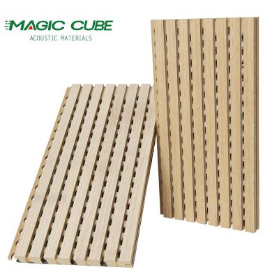 China Factory Direct Supply Wall Interior Customize v grooved mdf panel for Soundproofing en venta