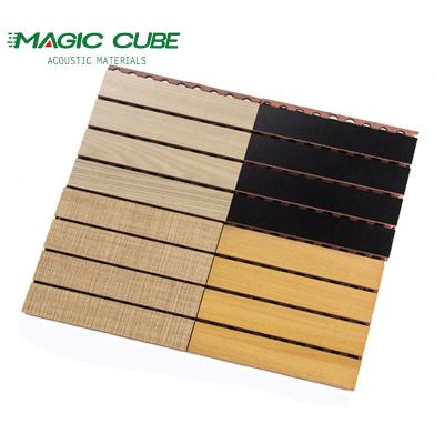 China New Arrivals Noise Reduction Customize Grooved Wood Panels For Interior Walls European Style for sale