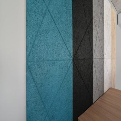 Κίνα Hexagonal Design Wood Wool Acoustic Panel for Improved Acoustic Performance Interior προς πώληση