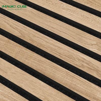 China Decoration Melamine Finish 21mm Thick High Density Wooden Acoustic Wall Panel for sale