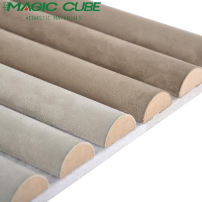 China Wall Decoration 600*2400mm Suede Wrapped Acoustic Panel For Home for sale