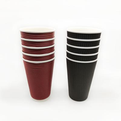 China Finest Disposable Custom Designs Factory Price Corrugated Paper Cups for sale