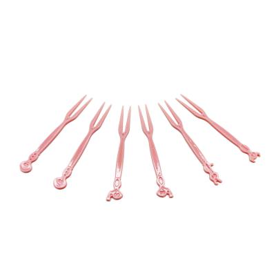 China Different Sizes Eco Cycle Fruit Disposable Fork Disposable Pitch Plastic Fork Different Sizes Dessert Forks for sale