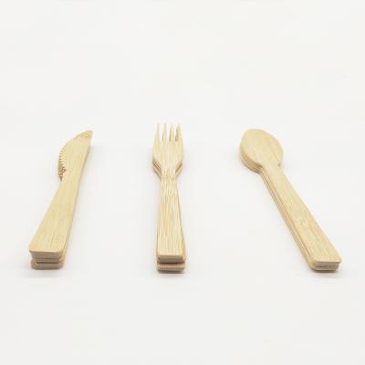 China Disposable Bamboo Tableware Set Bamboo Knife Spoon And Forks for sale