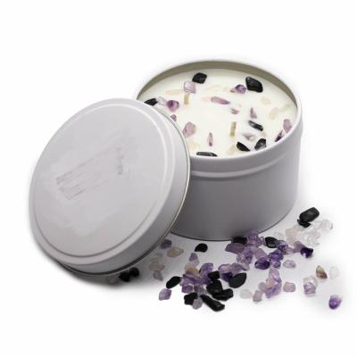 China Birthdays Factory Wholesale High Quality Aromatherapy Soy Wax Scented Gemstone Crystal Candles for sale