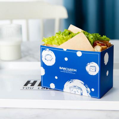 China Factory Wholesale Logo Triangle Packing Box Sandwich Custom Hot Sale Disposable for sale