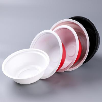 China Disposable Compostable Cheap Customized Plastic Plastic Food Packet Green Grade Soup Bowl Bowl Set for sale