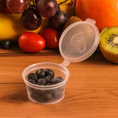 China Single Wall 1.5/2/4oz Dipping Chili To Take Out Food Grade Cheap Pack Clear Plastic Disposable Sauce Cup for sale