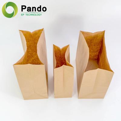 China Brown Food Packaging Greaseproof Paper Bags Recyclable Custom Cheap Disposable Bread Bag Paper Packaging for sale