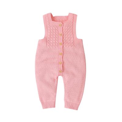 China Wholesale Custom Made Comfortable Breathable Baby Clothes Ultra Soft Knitted Sleeveless 100% Cotton Toddler Rompers For Boy Girl for sale