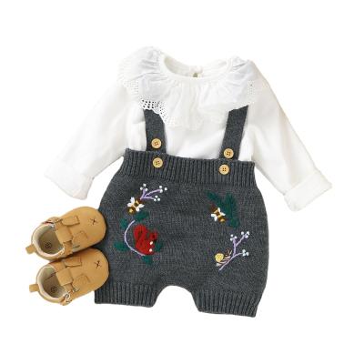 China Wholesale 100% Acrylic Toddlers Knitted Baby Romper Infant Clothing One Piece Pants Overalls Pants for sale