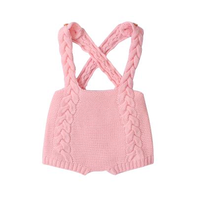 China Handsome Newborn Baby Wholesale Breathable Baby Boy Pants Crawling Rib Short Sweat Knit Suspender for sale