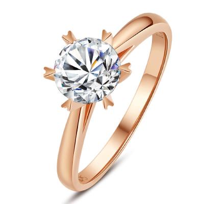 China Real CLASSIC Custom LIFE 18K 14K Yellow Gold Engagement Rings Moissanite Rings Moissanite Rings for sale