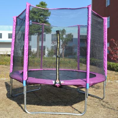 China 8FT Pink Gymnstic Bungee Trampoline For Kids With 8ft Big Fun for sale