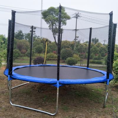 China Spring Gifts Fitness Trampoline Park, Rebounder Playground Equipment Gymnastic Trampoline With Safety Net 25*1.2mm Galvanized for sale