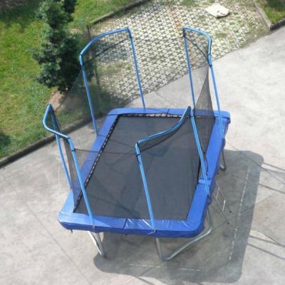 China Professional Outdoor Rectangular Trampoline With Enclosure 8*14ft 8*14ft for sale