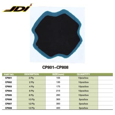 China Various FB / Bias-Ply Style CP801 Passenger Top Quality Rubber Tire Patch for sale