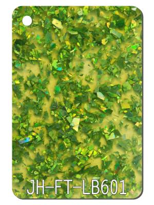 China 3mm Apple Green Glitter Acrylic Sheets Flexible Home Holiday Decor for sale