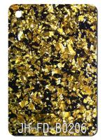 China 4ftx8ft Cut To Size Gold Black Chunk Glitter Acrylic Sheets Customized Perspex Board Decor for sale