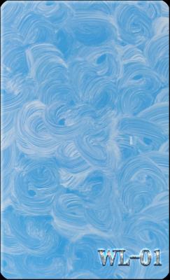 China 3-10mm Thick Blue Whirlpool Pattern Acrylic Sheet Home Furniture Decor for sale