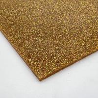 China 1/8 in Gold Glitter Shimmer Cast Acrylic Sheet Panel for Home Furniture Crafts for sale