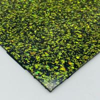 China Green Black Chunk Flakes Cast Acrylic Sheet Panel 1/8 in For Crafts Earrings for sale