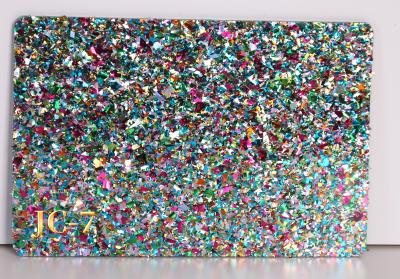 中国 Chunky Glitter Acrylic Sheet 4mm Acrylic Party Sequin Confetti Glitter plexiglass sheet for co2 laser cutting 販売のため