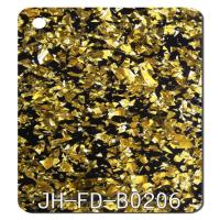 China Black Gold Chunky Glitter Acrylic Sheets Small Plexiglass Sheets 2.5-15mm Thickness for sale