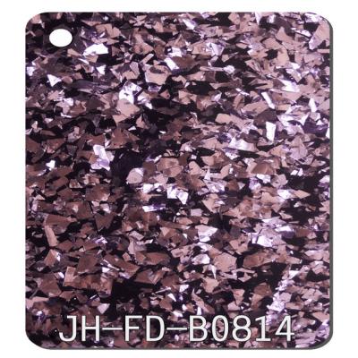 China Rose Gold And Black Glitter-Acrylblätter Chunky Flexible Plexiglass 1050x1860mm zu verkaufen