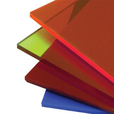 Chine Le 15H en plastique coloré translucide brillant des feuilles 1.2g/cm imperméabilisent le plat acrylique à vendre