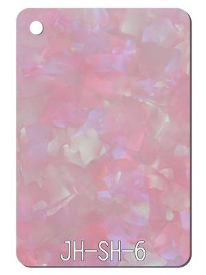 China Shell Pink 2.5mm15mm het Acrylblad van het Textuurontwerp voor Kabinetsdeuren Te koop