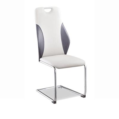 China New Design 43*56*102cm Soft PU Leather Best Selling Dining Chair With Chrome Legs for sale