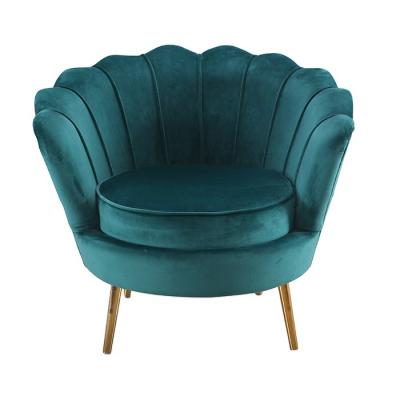 China Wholesale Soft Green Velvet Chair Modern Elegant Luxury Dining Chairs With Metal Legs for sale