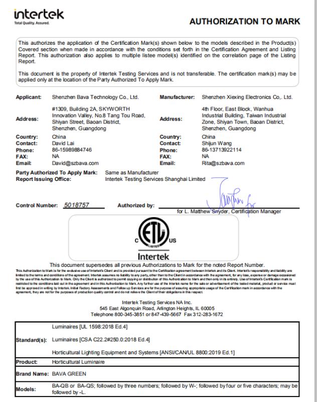 ETL - BAVA LTD