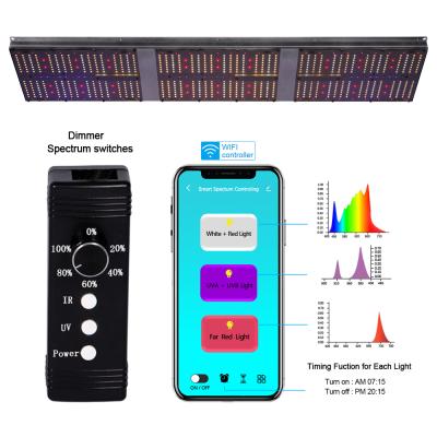 China Seed Starting Seed Start Dimmable 0-10v 320w 360w IR UV Booster Grow Lamp Bar Indoor Plant Spectrum 320 360W Full Watt Led Grow Light for sale