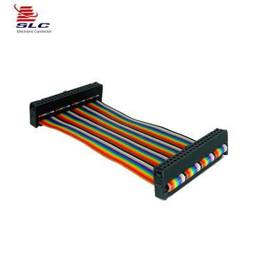 China PCB Color Ribboh Flat Wire Cable Assembly With10P 2.54mm IDC Connector for sale