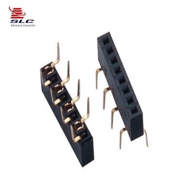 China PCB [SLC] 2.0mm stereo row and auto electronic single, bottom entry female header for sale