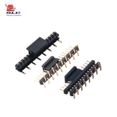 China PA6T Pin Header 1.27mm Pitch 1~40Pin Pitch 1~40Pin Single Row SMT Type Male Connector for sale