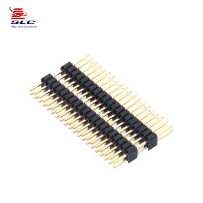 China 1.27mm 1mm 2mm Pitch 4pin Pitch 10 Pin Socket PCB Pin 50 Straight Male Power Connector Pin Header for sale