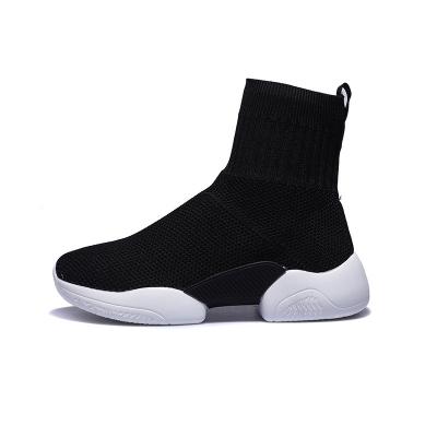 China News Wholesale Stain Neutral Socks Damping Boots Net Red Korean Central Institute of Statistics Ulzzang Elastic Fly Knitted Socks Sports Shoes for sale