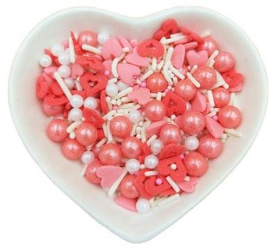 China 1KG Mixed Pink Heart Sprinkles For Valentine Days Cake Decoration FX023 for sale