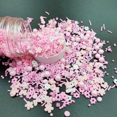 China 1KG Simulation Pink Faux Flower Cake Candy Decorating Sprinkles MX004 for sale