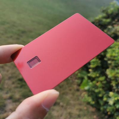 China China Customizable Colorful Metal Card Red Blank Metal Credit Card With Magnetic Stripe for sale