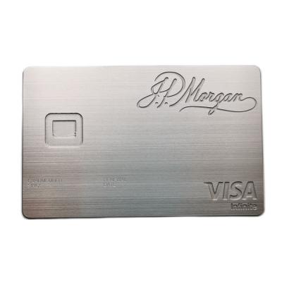 China China High Quality Customizable Metal Crafts With Chip Slot Jpmorgan Chase Metal Credit Card for sale