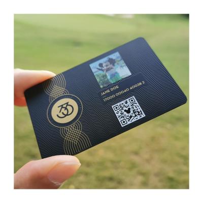 China Waterproof / Weatherproof 2022 Hot Sale Customizable Metal Crafts Qr Code Barcode Metal Card Membership Card Digital Business Card for sale