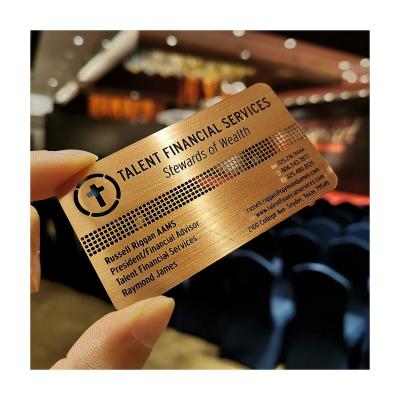 China China Manufacturers Selling Cavity Customizable Design Business Card Metal Brass Metal Business Card for sale