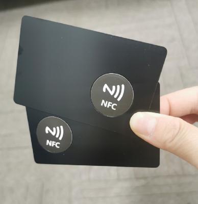 China Waterproof / Programmable Custom Metal Nfc Card Waterproof Matte Black Social Digital Business Card for sale