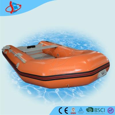 China Orange Towable aufblasbare Boots-hölzerne Unterseite PVCs für Wasser-Spiele zu verkaufen